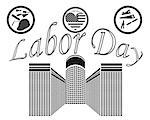 Labor Day holiday in the United States in shades of gray