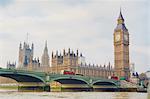 View of the Westminster Bridge and the Houses of Parliament, London, UK