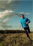 Mature Man Running Outdors, Mannheim, Baden-Wurttemberg, Germany
