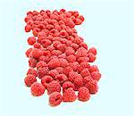 Close Up Of Raspberries On White Background