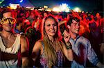 Fans dancing at music festival