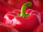 Extreme close up of red bell pepper