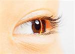 Extreme close up of laser scanning brown eye
