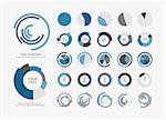 Infographic Elements Pie chart set icon