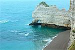 One of the natural cliffs in Etretat, France. March 2014