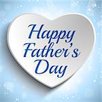 Vector - Happy Fathers Day Blue Heart Background