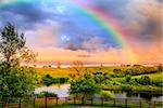 Scenic view of Cental Kentucky countryside after storm