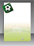 Soccer theme brochure with ball notepaper