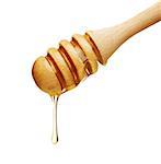 Honey dipper isolated on white background