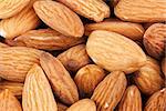 background of fresh dry fresh brown almonds