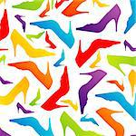 Colorful shoe background