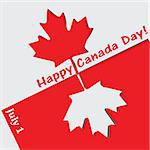 Abstract applique Canada Day with the state symbols of the country. Vector illustration.