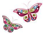 vector colorful butterflies