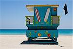 South Beach lifeguard hut in Miami, Florida