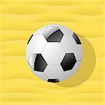 colorful illustration with football on  abstract yellow background  for your design