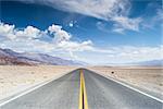 solitary road across the desert