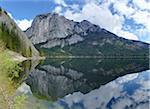 Scenic view of Lake Altaussee and mountains in spring, Styria, Austria