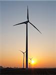 Wind Turbines at Sunset, North Rhine-Westphalia, Germany