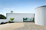 Exterior looking to the main house from the drive, Tresithney, Cornwall, UK. Architects: Architects: Stan Bolt Architect