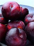 Ripe plums close up