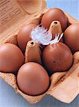 A carton of six free range eggs