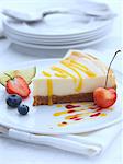 Lemon cheesecake slice