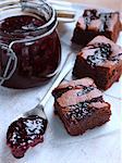 Brownies with jam