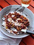 Chilli con carne and rice