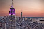 Empire State Building at sunrise, New York City, New York, United States