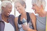 Senior women laughing in sportswear