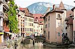 A view of the old town of Annecy, Haute-Savoie, France, Europe