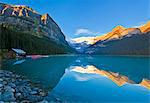 Early morning sunrise, Lake Louise, Banff National Park, UNESCO World Heritage Site, Alberta, Canadian Rockies, Canada, North America