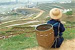 Black Hmong ethnic group and rice fields, Sapa area, Vietnam, Indochina, Southeast Asia, Asia