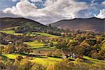 Newlands Chapel nestled in the beautiful Newlands Valley, Lake District, Cumbria, England, United Kingdom, Europe