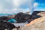 Steaming fumarole on the Gorely volcano, Kamchatka, Russia, Eurasia