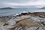 A view across the Sound of Taransay from near Horgabost, Isle of Harris, Outer Hebrides, Scotland, United Kingdom, Europe