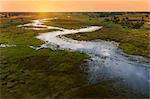 Sunset on Okavango Delta, Chobe National Park, Botswana, Africa