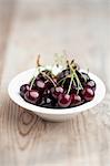 Cherries in a dish