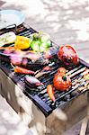 Vegetables on a barbecue