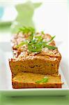 Vegetarian bean and carrot pâté with rocket