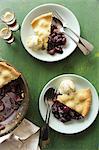 Grape cobbler with vanilla ice cream