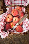 A basket of vineyard peaches