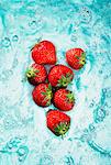 Strawberries in water