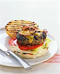 Barbecued cheeseburger