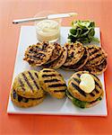 Grilled veggie burgers