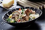 Fried noodles with pork and peppers (Asia)