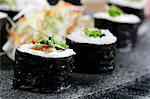 salmon and avocado sushi