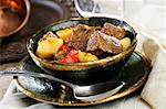 Veal goulash with peppers and potatoes (Hungary)