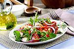 Tomato salad with peppers and feta