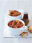 Turkey ragout with chorizo and tomatoes